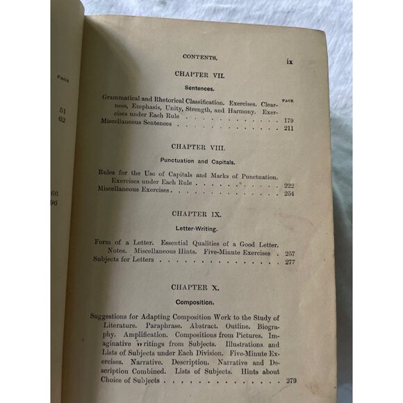 Lessons In English Lockwood 1895 Hardcover Book Language Composition Rhetoric Li - Picture 14 of 16